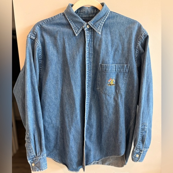 Vintage Ralph Lauren chambray denim button down shirt - Picture 2 of 7